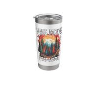 Hike Mode Explore Mountain Sunset Nature Hiking Adventure Stainless Steel Insulated Tumbler