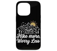 Hike More Worry Less Mountain Climbing Hiking Trails Forest Case for iPhone 13 Pro