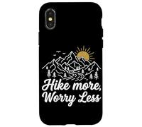 Hike More Worry Less Mountain Climbing Hiking Trails Forest Case for iPhone X/XS
