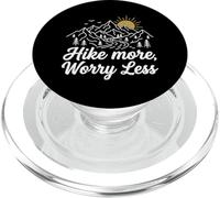 Hike More Worry Less Mountain Climbing Hiking Trails Forest PopSockets PopGrip for MagSafe