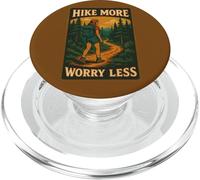 Hike More Worry Less Retro Mountain Adventure PopSockets PopGrip for MagSafe