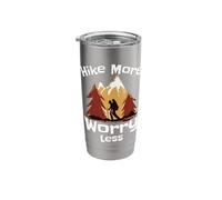 Hike More Worry Less Scenic Mountains Stainless Steel Insulated Tumbler
