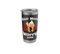 Hike More Worry Less Scenic Mountains Stainless Steel Insulated Tumbler