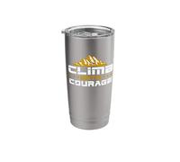 Hike Mountain Challenging Climb with Courage Hiking Outdoors Stainless Steel Insulated Tumbler