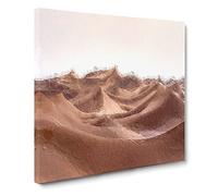 Hike Over the Sahara Desert Canvas Print | Gallery Wrapped 30mm Frame Wall Art | 14x14 inches | Ready to Hang | Modern Landscape Picture | Living Room Bedroom Lounge Office