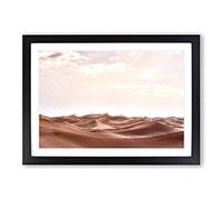 Hike Over The Sahara Desert Framed Print | A2 Black Framed Wall Art | Ready to Hang | Modern Landscape Picture | Living Room Bedroom Lounge Office