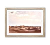 Hike Over The Sahara Desert Framed Print | A2 Oak Framed Wall Art | Ready to Hang | Modern Landscape Picture | Living Room Bedroom Lounge Office
