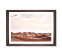 Hike Over The Sahara Desert Framed Print | A2 Walnut Framed Wall Art | Ready to Hang | Modern Landscape Picture | Living Room Bedroom Lounge Office