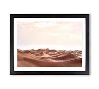 Hike Over The Sahara Desert Modern Art Framed Print | A2 Black Framed Wall Art | Ready to Hang | Modern Landscape Picture | Living Room Bedroom Lounge Office