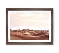 Hike Over The Sahara Desert Modern Art Framed Print | A4 Walnut Framed Wall Art | Ready to Hang | Modern Landscape Picture | Living Room Bedroom Lounge Office