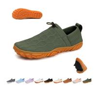 Hike Slip-on Barefoot Shoes Grounded Footwear for Womens Men Non-Slip Wide Toe Neuropathy Beach Pool Swimming Surf Hiking Walking Quick Dry Water Shoes(Green,6 UK)