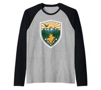 Hike Through the Vintage Wilderness and Breathe Fresh air Raglan Baseball Tee
