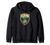 Hike through the vintage wilderness and breathe fresh air Zip Hoodie