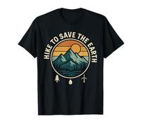 Hike to Save The Earth Mountain Sunset Adventure T-Shirt