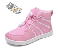 Hike Winter Barefoot Shoes For Kids, 2025 Non-Slip Waterproof Wide Toe Box Walking Boots Footwear (YN18 Pink, Little Kid, Women, 11, Numeric Range, UK Footwear Size System, 11.5, Medium)