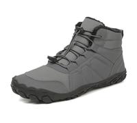 Hike Winter Footwear Barefoot Shoes Women Men, Autumn Winter Waterproof Wide Toe Box Barefoot Shoes Walking Boots (Grey, Adult, Women, 6, Numeric, UK Footwear Size System, Wide)