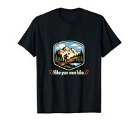 Hike Your Own Hike Camping Mountain Badge Graphic T-Shirt