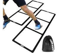 Hikeen 2PCS Agility Ladder - Speed Ladder for Football, Basketball - Durable Rubber Training Ladder for Footwork with Carry Bag, No Assembly, Portable & Non-Slip Agility Football Training Equipment