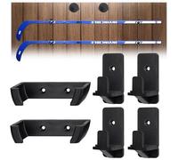 Hikeen 6 Pcs Hockey Stick Wall Mount Set,Hockey Stick and Puck Display Holder w/Protective Soft Liner,Ice Hockey Stick Wall Mount for Decor & Storage,Display Game Winning Hockey Stick and Puck