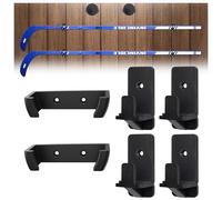 Hikeen 6 Pcs Hockey Stick Wall Mount Set,Hockey Stick and Puck Display Holder with Protective Soft Liner,Ice Stick Wall Mount for Decor & Storage,Display Game Winning Stick and Puck