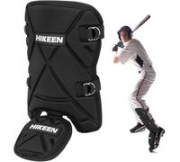Hikeen Baseball Leg Guard Batter's Shin and Foot Shield with Adjustable Straps Batting Softball Gear Suitable for Right Hand & Left Hand Hitters for Adults