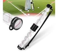 Hikeen Durable Baseball Picker Upper Holds 10 Baseballs,Quick Pickup & Storage Baseball Picker Tube with Shoulder Strap -Balls Not Included
