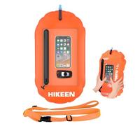 Hikeen Swim Buoy -Waterproof Touchscreen Storage Space, Swim Safety Float w/Adjustable Waist Belt for Open Water Swimmers and Triathletes -Be Bright,Be Safer & Be Seen