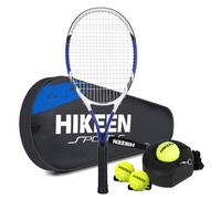 Hikeen Tennis Rackets for Adults,Portable Solo Tennis Trainer Set with Metal Base, Inch Oversized Head,3 Highly Elastic String Balls - Arm Vibration Control for Beginners and Professional