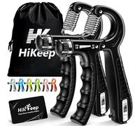 HiKeep Grip Stronger, Strength Trainer, Set of 2, Adjustable Resistance from 4.5 to 60 kg, Forearm Trainer, Hand Trainer for Muscle Development and Roe