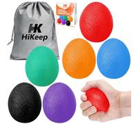 HiKeep Stress Balls for Adults (6 Pack), Stress Ball, Hand Strengthening Devices, Hand Exercisers for Strength, Exercise Squeeze Squishy Wrist Ball, Physical Therapy Exerciser, Grip Strength Trainer