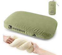 HIKEMAN Camping Memory Foam Pillow - Ultralight Travel Pillow Neck Support Pillow,Soft Ergonomic Sleeping Pillows for Camping,Car,Beach,Office (Army Green)