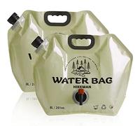 HIKEMAN Camping Water Container Bag - Collapsible Water Storage Carrier with Spigot,8L Drinking Water Container for Outdoors Camping Picnic BBQ Hiking Backpack Survival Kit(2PCS)
