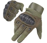 HIKEMAN Full Finger Gloves for Men Women Touch Screen Hard Knuckle Gloves for Outdoor Sports Work Suitable for Cycling Motorcycle Hiking Climbing Lumbering Heavy Industry(Army green,XXL)
