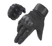 HIKEMAN Full Finger Half Finger Gloves for Men and Women Touch Screen Hard Knuckle Gloves for Outdoor Sports and Work Suitable for Cycling Motorcycle Hiking Climbing Lumbering Heavy Industry(Black, M)