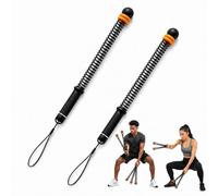 HIKENRI 2PCS Ropeless Battle Ropes for Workout,Portable Upgraded Adjustable Weight Rings,Mute Work Out Equipment For Home,Indoor Outdoor Home Gyms Strength fFtness Equipment(Black)