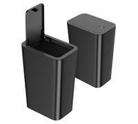 HIKENRI 9L Bathroom Bins, 2 Pack Kitchen Bin, Black, Polypropylene, Rectangular, 30x15x12 cm, 9L Capacity, Push Button, Dog Proof, Ideal for Tight Spaces, Indoor Use
