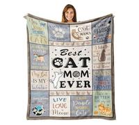 HIKENRI Cat Gifts For Women,Mum Blanket,Cat Blanket,Gifts For Cat Lovers,Suitable For Picnic,Office,Bed,Sofa,Home,Available For All Seasons(150 * 130CM/59 * 51IN)