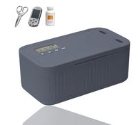 HIKENRI Timed Lock Box,Phone Lock Box Addiction Management,Timer Lockable Storage Box For Kitchen/Home/School/Personal/Travel/Office/Medication Storage Boxs/Snacks(Battery Not Included) (Grey)