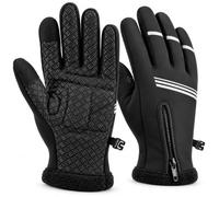 HIKENTURE Cycling Gloves | Anti-skid Windproof Warm Mountain Bike Gloves with Touch Screen Function|Black Winter Gloves for Men and Women|Downhill Cycling Gloves Winter/Autumn