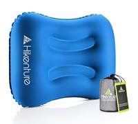 HIKENTURE Inflatable Camp Pillow Lightweight Travel Pillow - Comfortable Portable Compact Outdoor Pillow for Camping, Backpacking, Hiking - In Airplane, Car, Beach, Office (DARK BLUE)