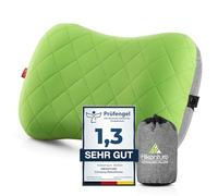 HIKENTURE Inflatable Camping / Travel Pillow with Removable Cushion Cover, Ergonomic Pillow, Comfortable Neck Pillow for Travel/Outdoor, Inflatable Travel Neck Pillow Blue/Black/Grey