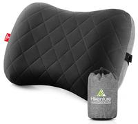 Hikenture Inflatable Camping Travel Pillow with Removable Cushion Cover, Ergonomic Pillow, Comfortable Neck Pillow for Travel/Outdoor, Inflatable Travel Neck Pillow, Blue/Black/Grey
