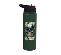 Hiker Be Wild The Tame Ones Will Adjust Camping Hiking Stainless Steel Insulated Water Bottle