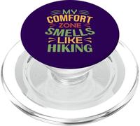 Hiker Funny Nature My Comfort Zone Smells Like Hiking PopSockets PopGrip for MagSafe