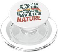Hiker Hiking Retro Vintage If You Can Read This Take Me Back PopSockets PopGrip for MagSafe