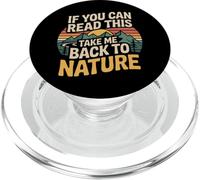 Hiker Hiking Retro Vintage If You Can Read This Take Me Back PopSockets PopGrip for MagSafe