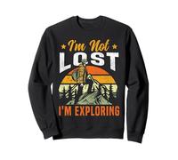 Hiker Hiking Retro Vintage I'm Not Lost I'm Exploring Sweatshirt