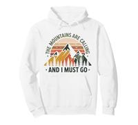 Hiker Hiking Retro Vintage The Mountains Are Calling And I Pullover Hoodie