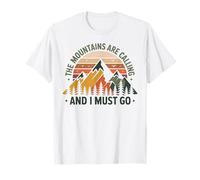 Hiker Hiking Retro Vintage The Mountains are Calling and I T-Shirt