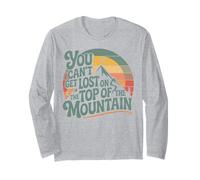 Hiker Hiking Retro Vintage You Can't Get Lost On The Top of Long Sleeve T-Shirt